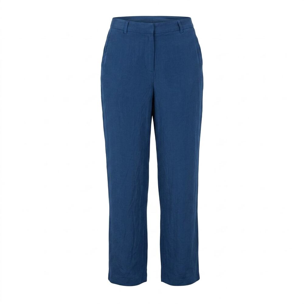 Principles 100% Silk Blue Straight Leg Pants Solid Lightweight Women Size 10